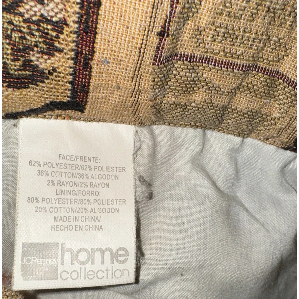 JC Penny Home Collection Valance Grape & Wine Tapestry Wine Set Of 4 51 X 18